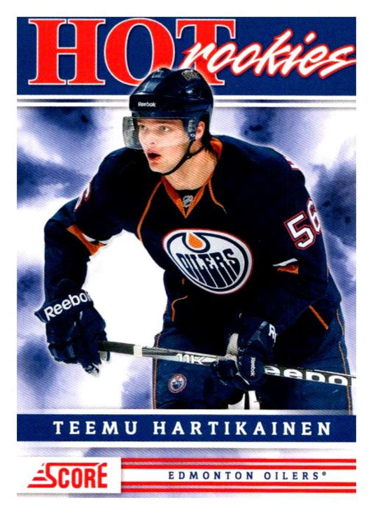 (HCW) 2011-12 Score Hot Rookies #511 Teemu Hartikainen Oilers Rookie RC Mint Image 1