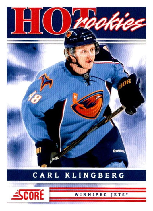 (HCW) 2011-12 Score Hot Rookies #536 Carl Klingberg Winn Jets Rookie RC Mint Image 1