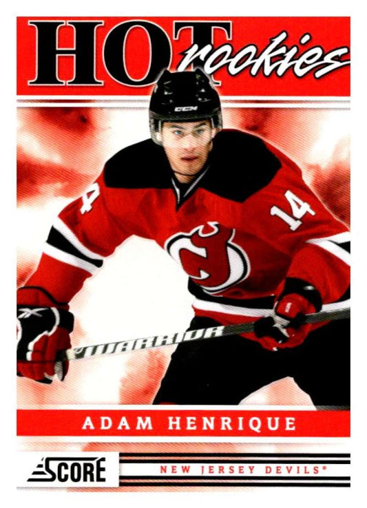(HCW) 2011-12 Score Hot Rookies #543 Adam Henrique NJ Devils Rookie RC Mint Image 1
