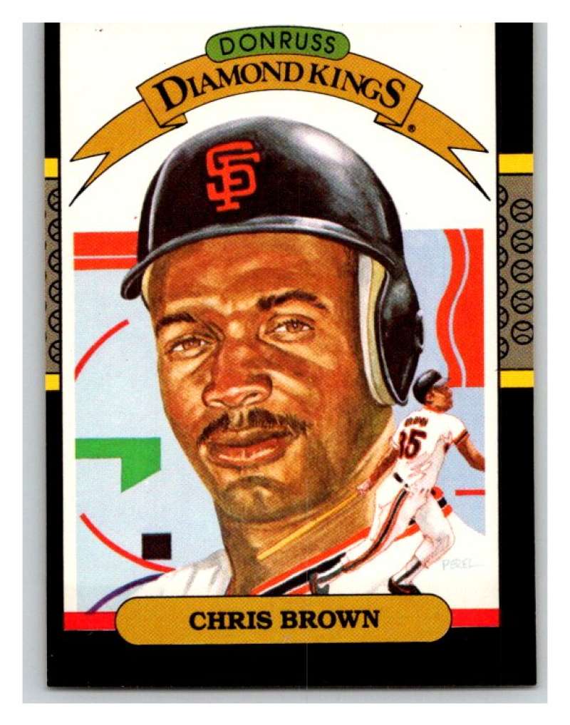1987 Donruss #11 Chris Brown Giants DK MLB Mint Baseball Image 1