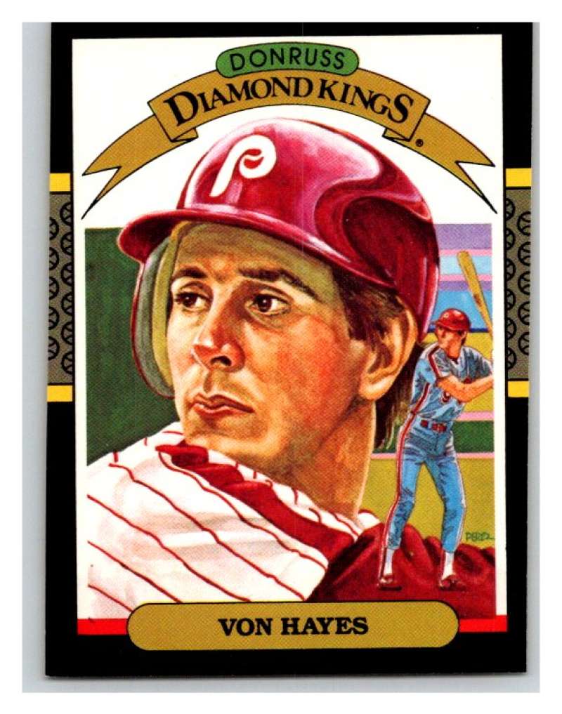 1987 Donruss #12 Von Hayes Phillies DK MLB Mint Baseball Image 1