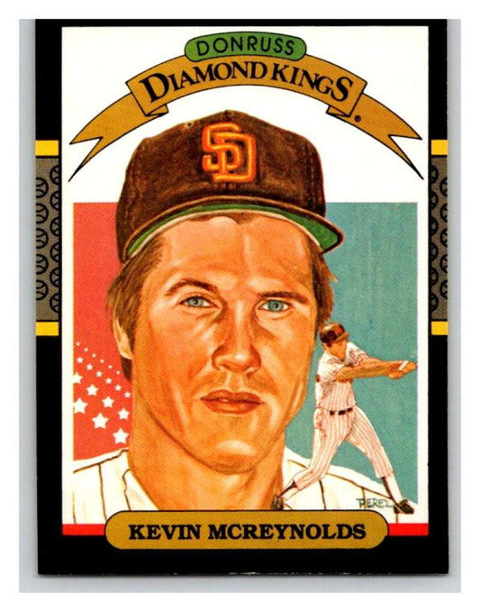 1987 Donruss #14a Kevin McReynolds Padres DK ERR MLB Mint Baseball