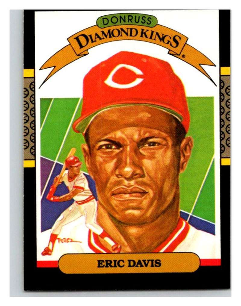 1987 Donruss #22a Eric Davis Reds DK ERR MLB Mint Baseball