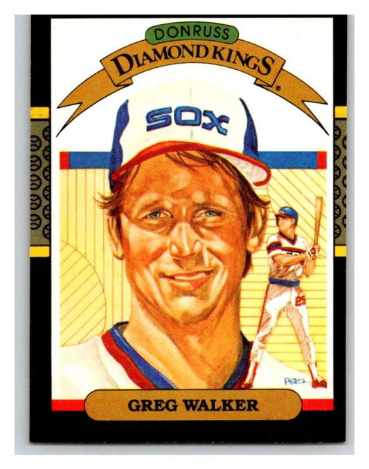1987 Donruss #25a Greg Walker White Sox DK ERR MLB Mint Baseball