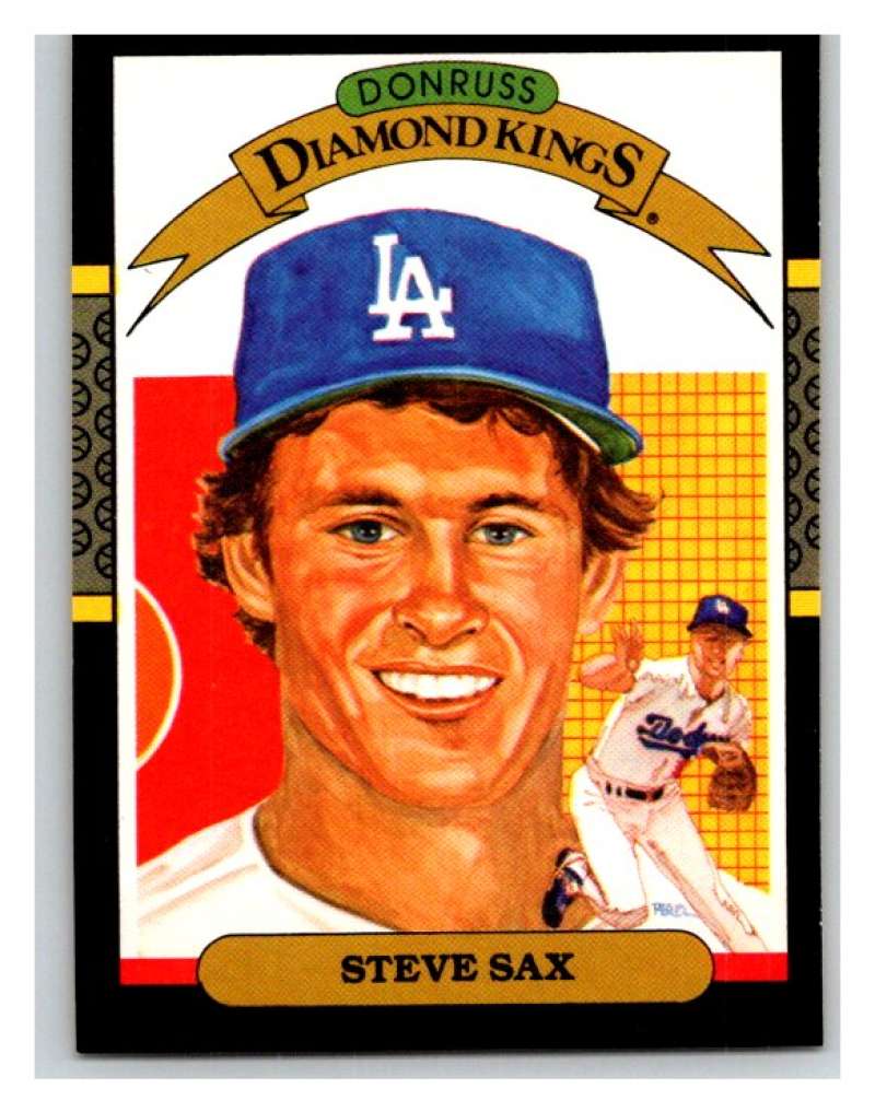 1987 Donruss #26 Steve Sax Dodgers DK MLB Mint Baseball Image 1