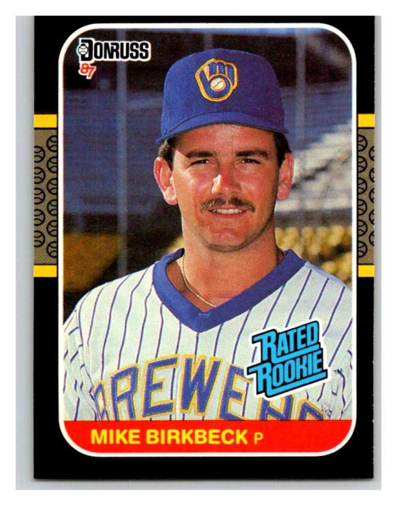 1987 Donruss #33 Mike Birkbeck RC Rookie Brewers MLB Mint Baseball Image 1