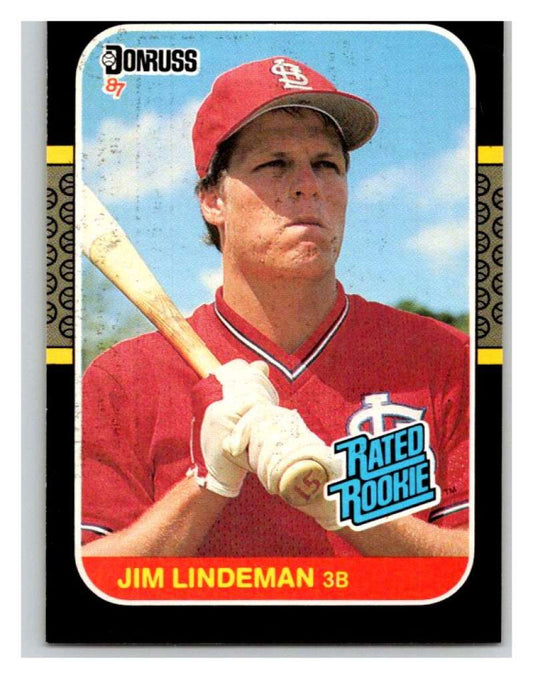 1987 Donruss #37 Jim Lindeman RC Rookie Cardinals MLB Mint Baseball