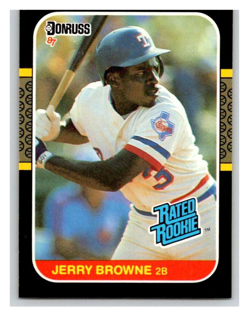 1987 Donruss #41 Jerry Browne RC Rookie Rangers MLB Mint Baseball Image 1