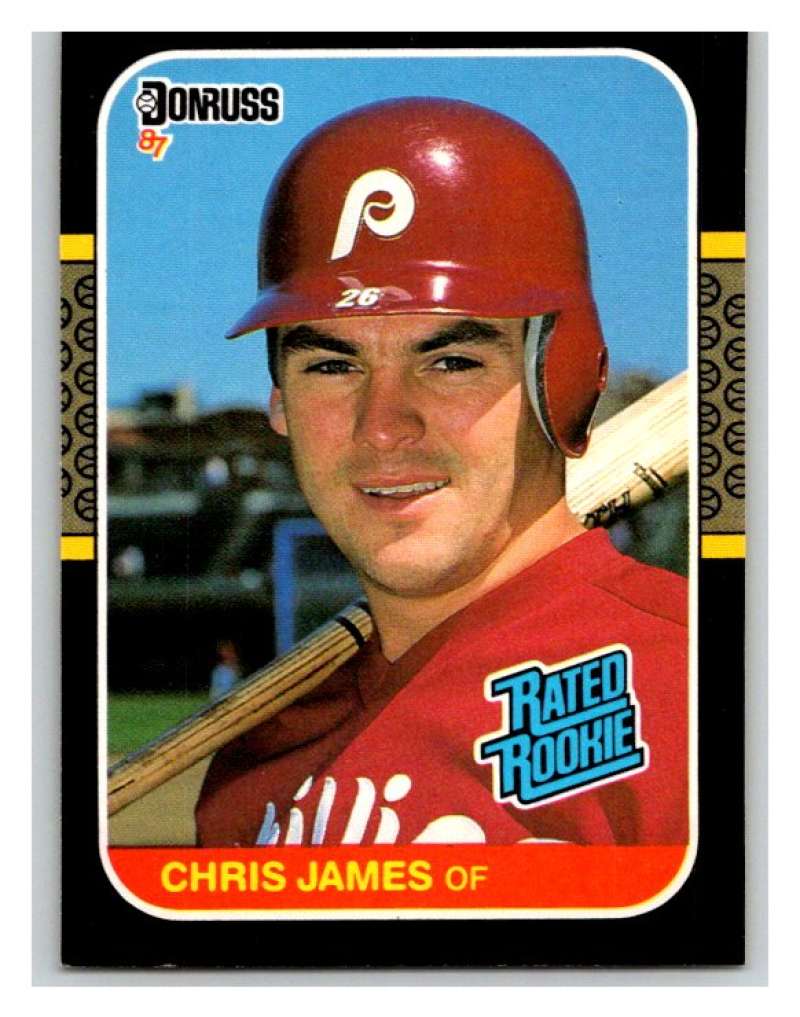 1987 Donruss #42 Chris James RC Rookie Phillies MLB Mint Baseball Image 1