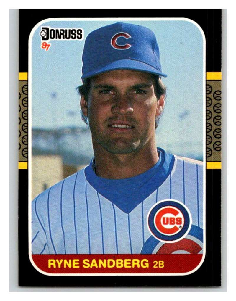1987 Donruss #77 Ryne Sandberg Cubs MLB Mint Baseball Image 1