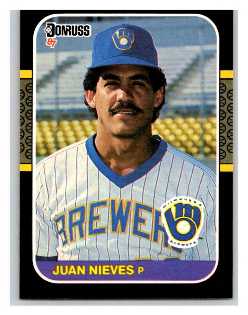 1987 Donruss #90 Juan Nieves Brewers MLB Mint Baseball Image 1