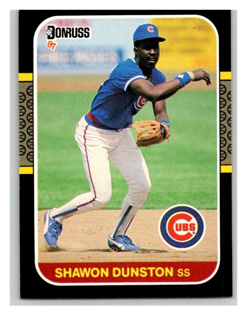 1987 Donruss #119 Shawon Dunston Cubs MLB Mint Baseball Image 1