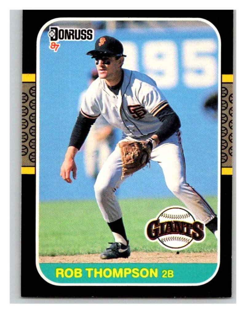 1987 Donruss #145 Robby Thompson RC Rookie Giants MLB Mint Baseball Image 1