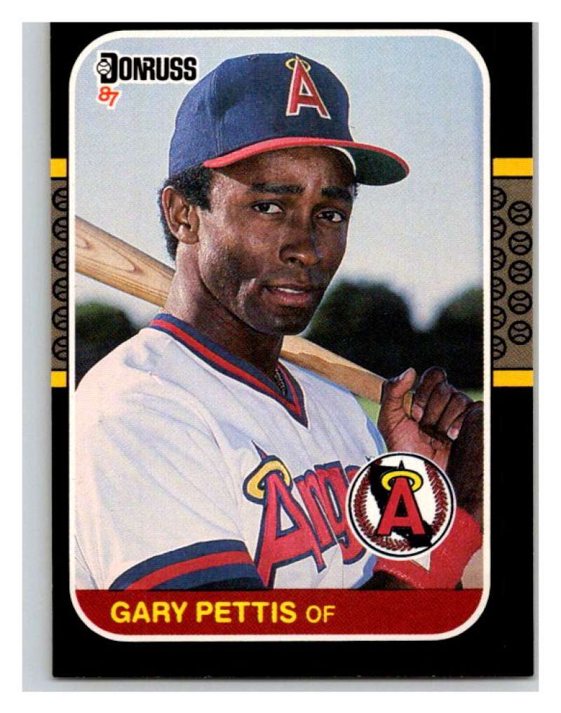 1987 Donruss #160 Gary Pettis Angels MLB Mint Baseball Image 1