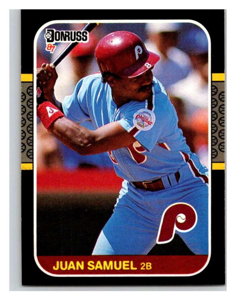 1987 Donruss #165 Juan Samuel Phillies MLB Mint Baseball Image 1