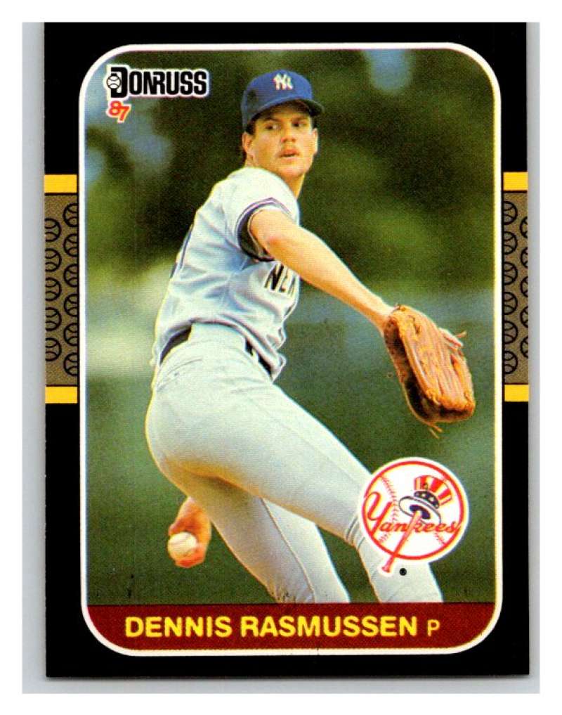 1987 Donruss #175 Dennis Rasmussen Yankees MLB Mint Baseball Image 1