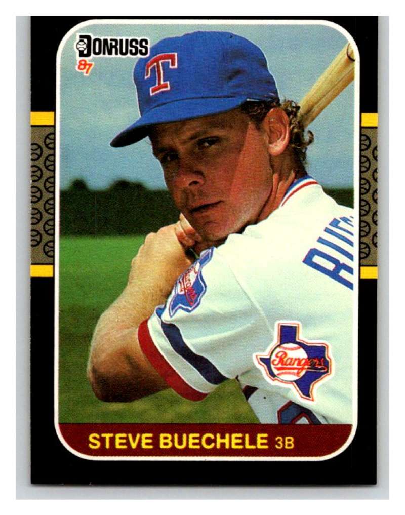 1987 Donruss #180 Steve Buechele Rangers MLB Mint Baseball Image 1