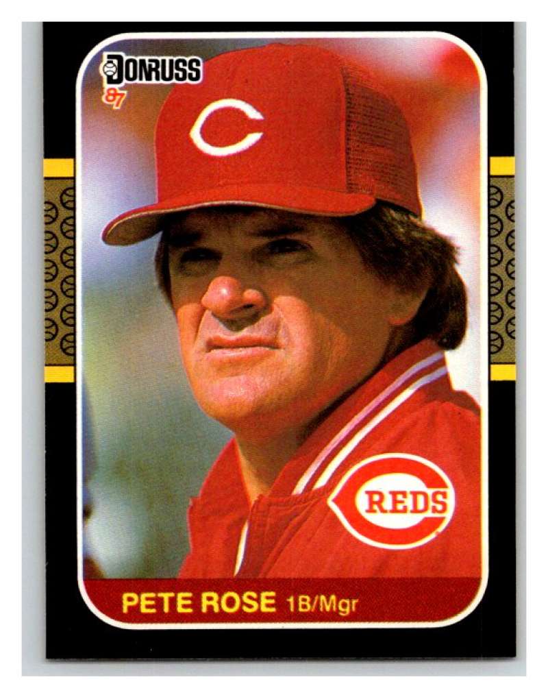 1987 Donruss #186 Pete Rose Reds MLB Mint Baseball Image 1