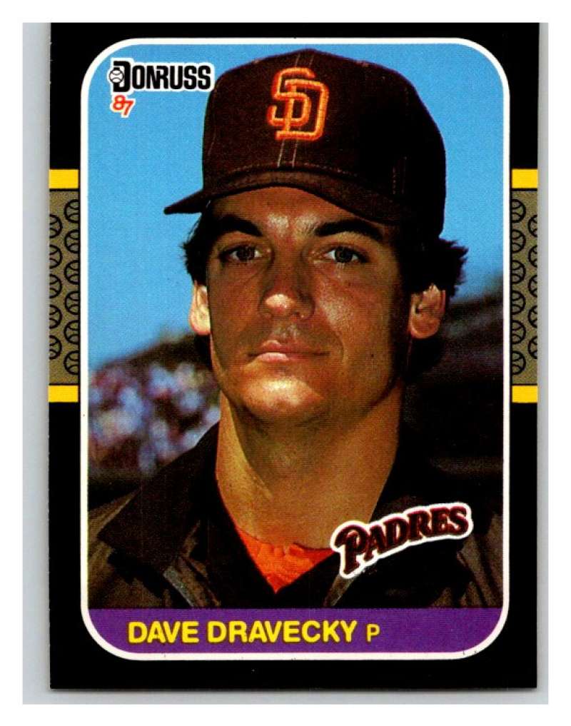 1987 Donruss #187 Dave Dravecky Padres MLB Mint Baseball Image 1