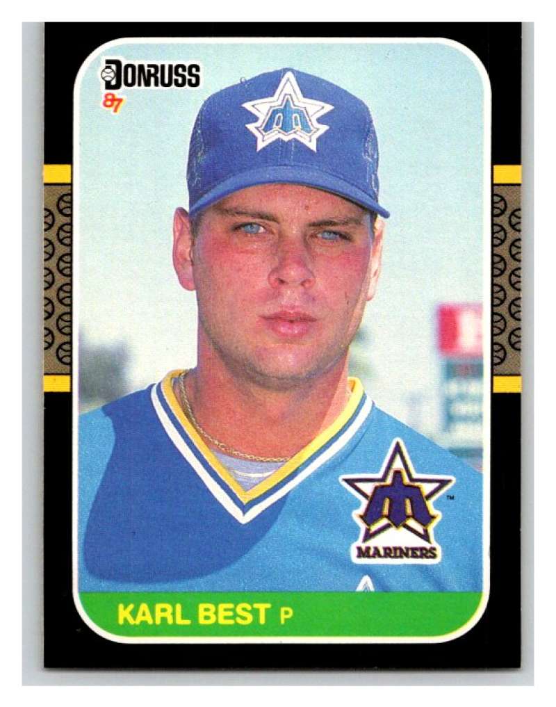 1987 Donruss #198 Karl Best Mariners MLB Mint Baseball Image 1