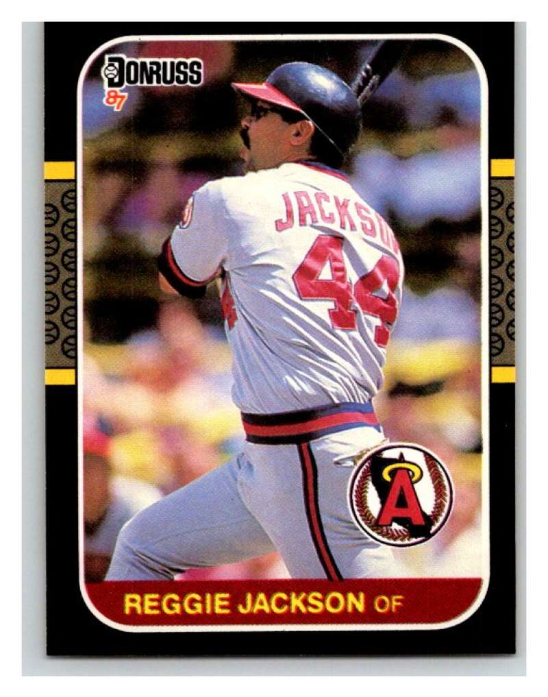1987 Donruss #210 Reggie Jackson Angels MLB Mint Baseball Image 1