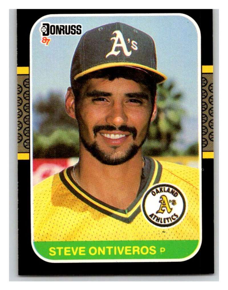 1987 Donruss #221 Steve Ontiveros Athletics MLB Mint Baseball Image 1
