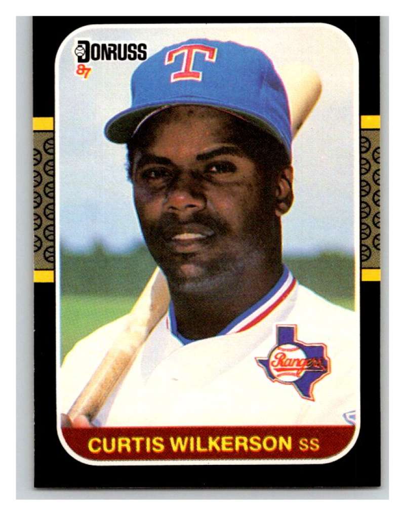 1987 Donruss #223 Curtis Wilkerson Rangers MLB Mint Baseball Image 1