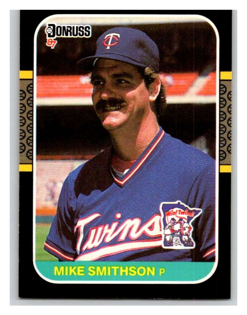 1987 Donruss #245 Mike Smithson Twins MLB Mint Baseball Image 1