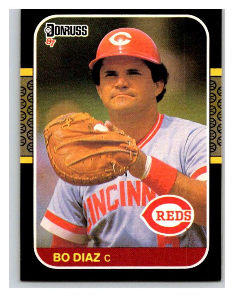 1987 Donruss #246 Bo Diaz Reds MLB Mint Baseball Image 1