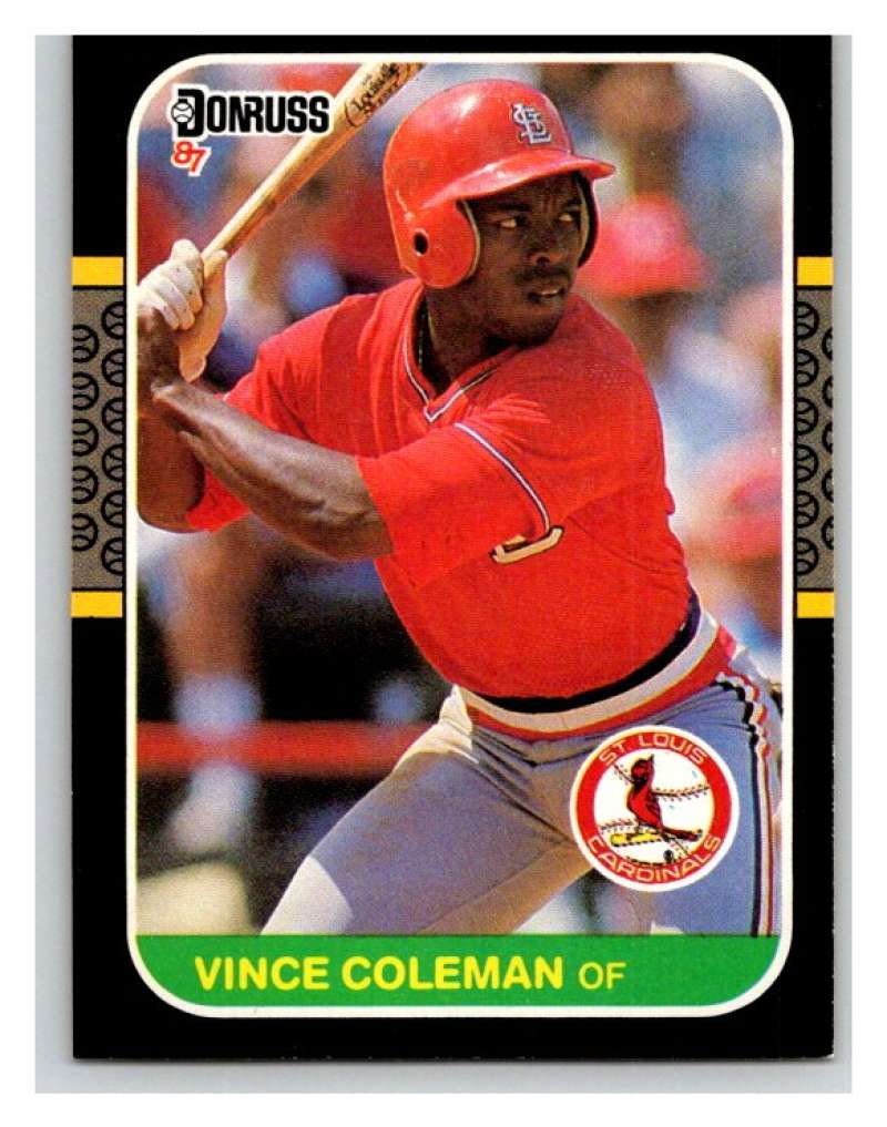 1987 Donruss #263 Vince Coleman Cardinals MLB Mint Baseball Image 1