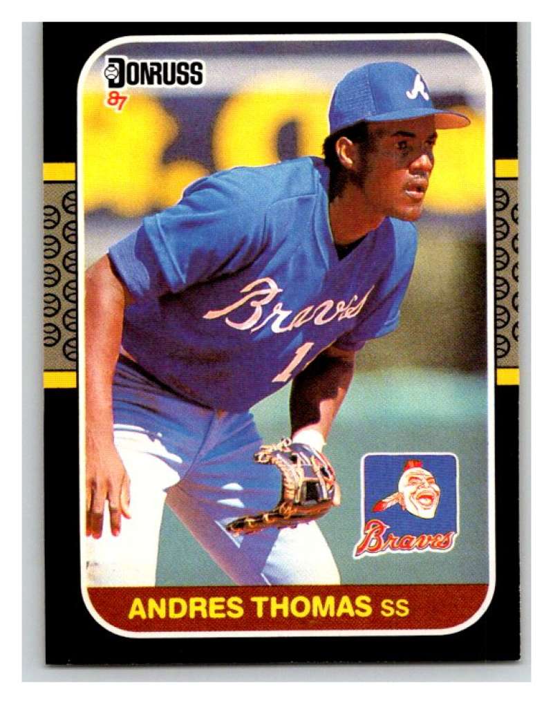 1987 Donruss #266 Andres Thomas Braves MLB Mint Baseball Image 1