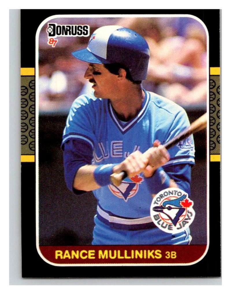 1987 Donruss #319 Rance Mulliniks Blue Jays MLB Mint Baseball Image 1