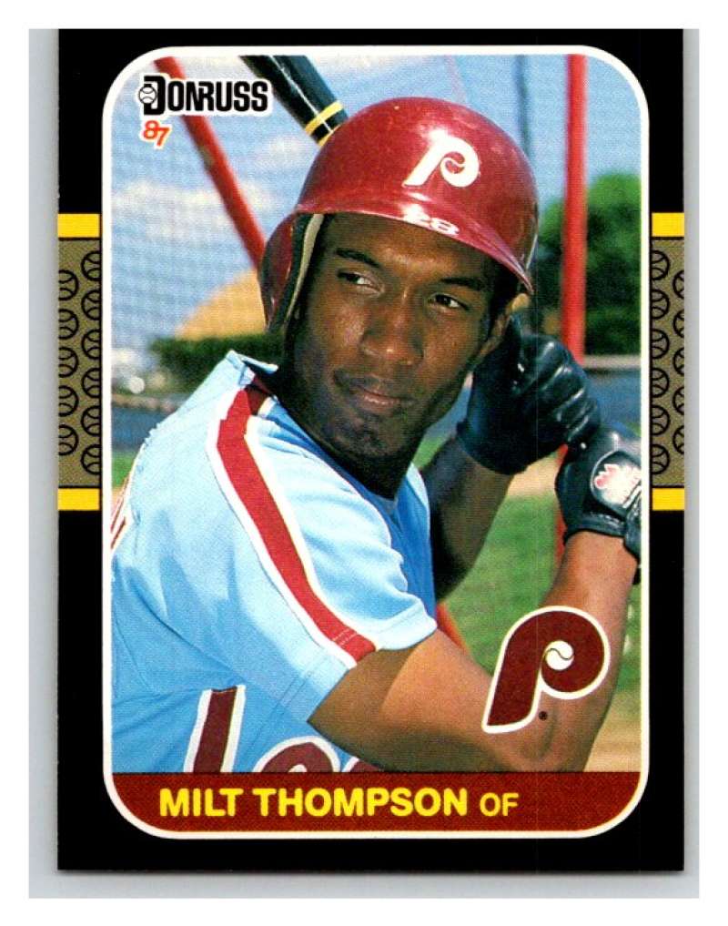1987 Donruss #330 Milt Thompson Phillies MLB Mint Baseball Image 1