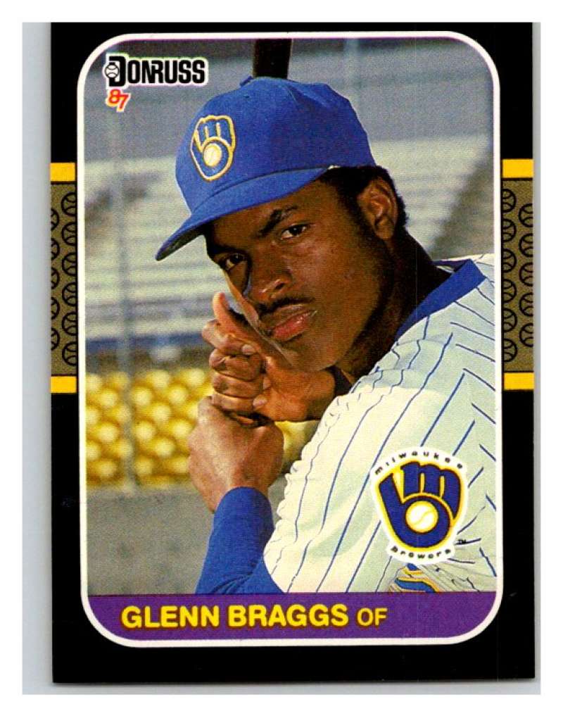 1987 Donruss #337 Glenn Braggs RC Rookie Brewers MLB Mint Baseball Image 1