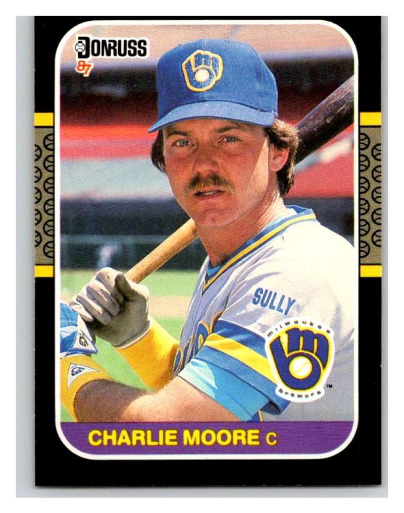 1987 Donruss #372 Charlie Moore Brewers MLB Mint Baseball Image 1