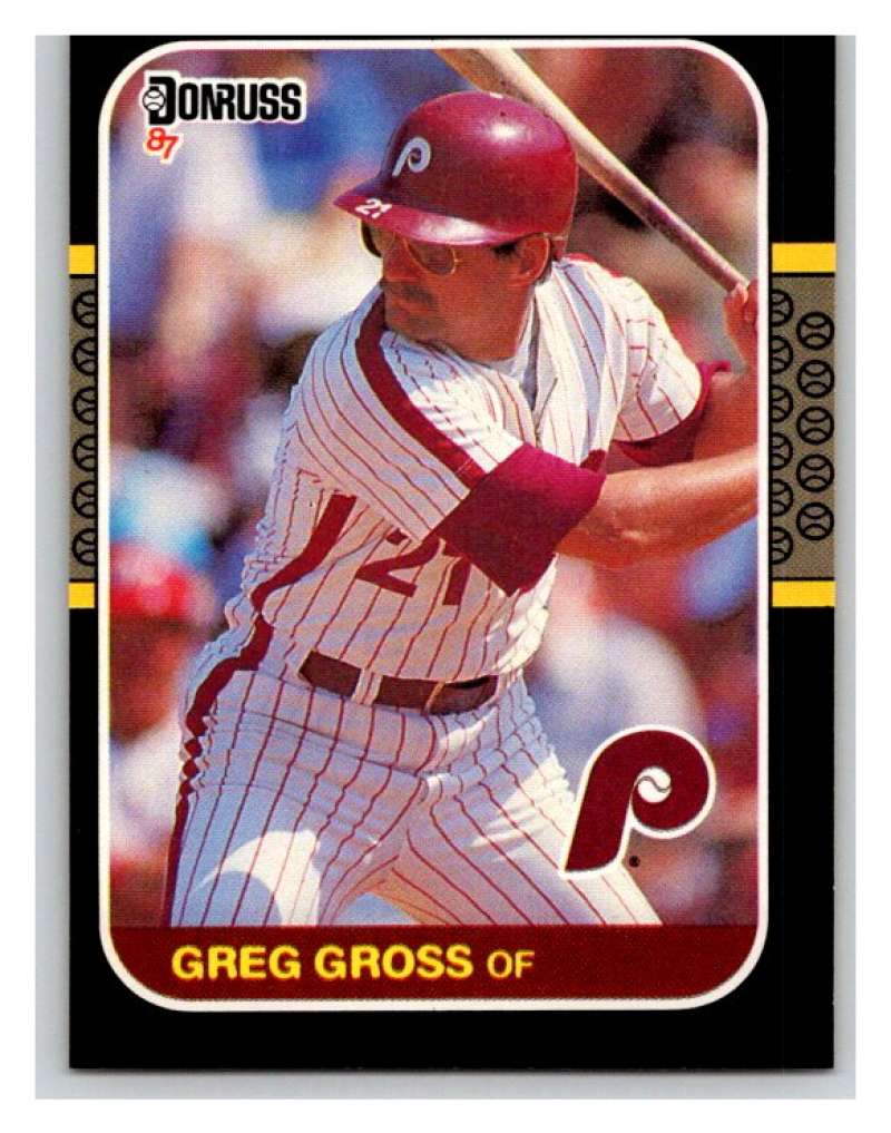 1987 Donruss #385 Greg Gross Phillies MLB Mint Baseball Image 1