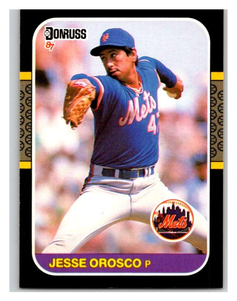 1987 Donruss #439 Jesse Orosco Mets MLB Mint Baseball Image 1