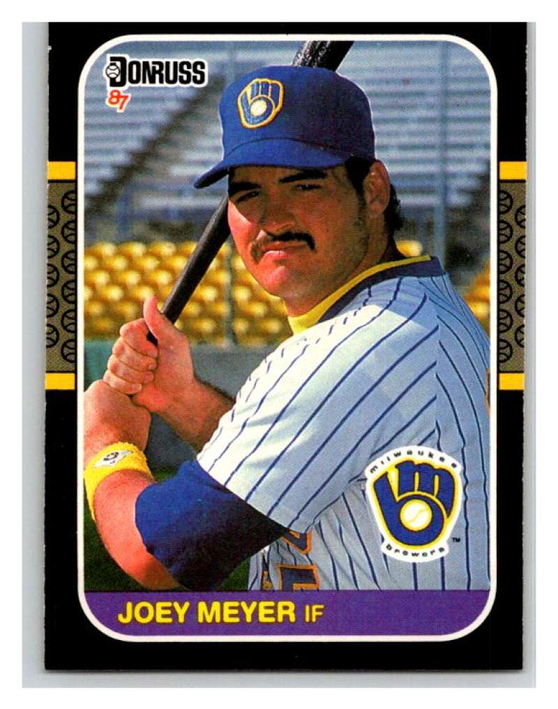 1987 Donruss #460 Joey Meyer RC Rookie Brewers MLB Mint Baseball Image 1