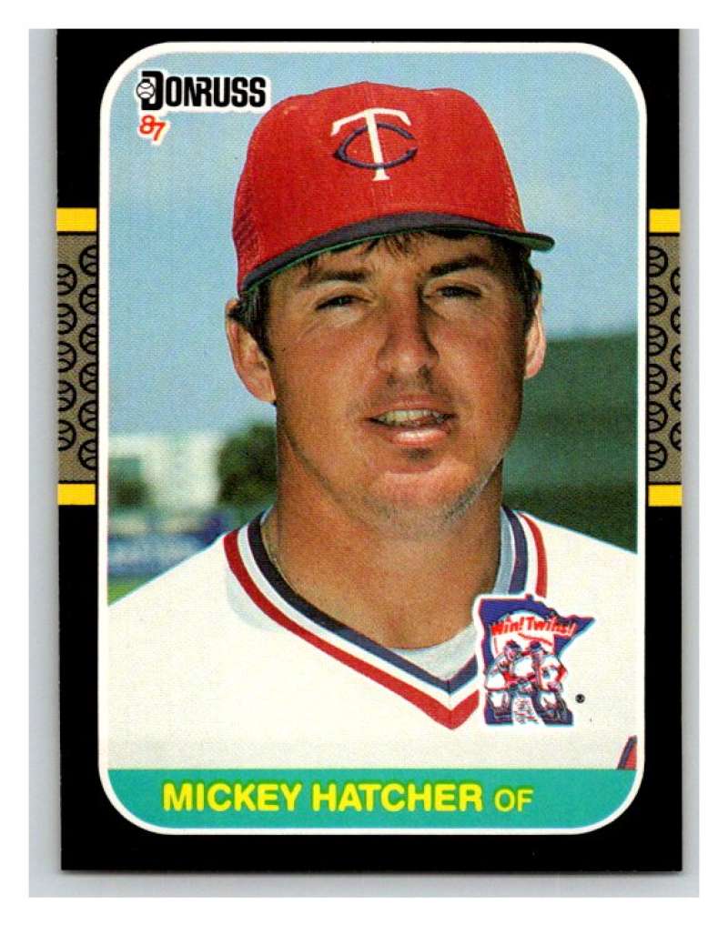 1987 Donruss #491 Mickey Hatcher Twins MLB Mint Baseball Image 1