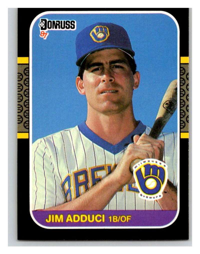 1987 Donruss #495 Jim Adduci RC Rookie Brewers MLB Mint Baseball Image 1