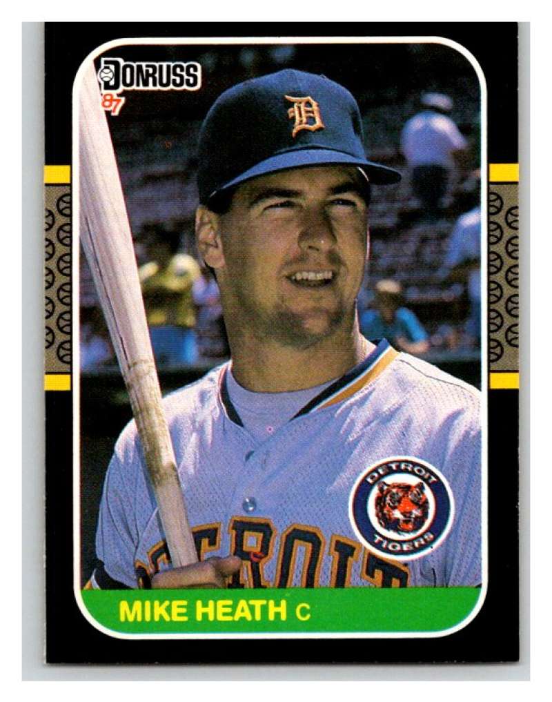1987 Donruss #496 Mike Heath Tigers MLB Mint Baseball Image 1