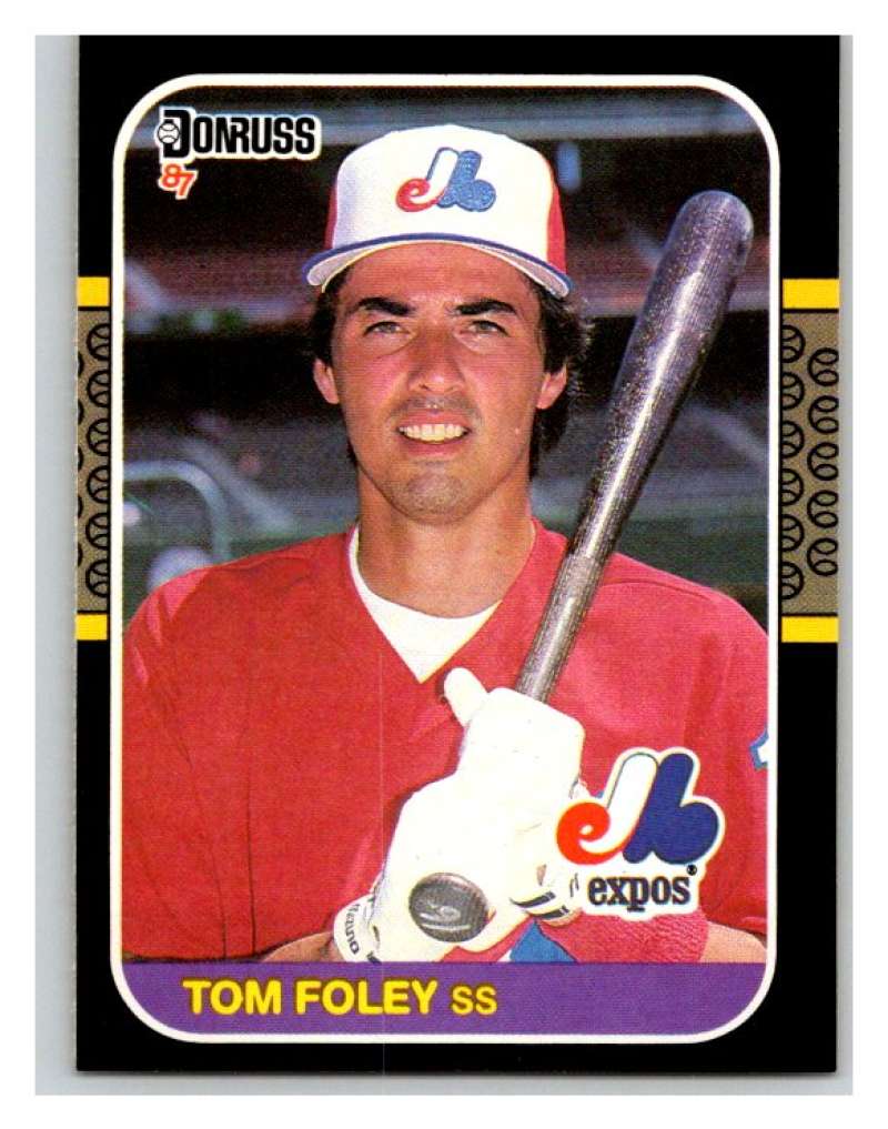 1987 Donruss #504 Tom Foley Expos MLB Mint Baseball Image 1