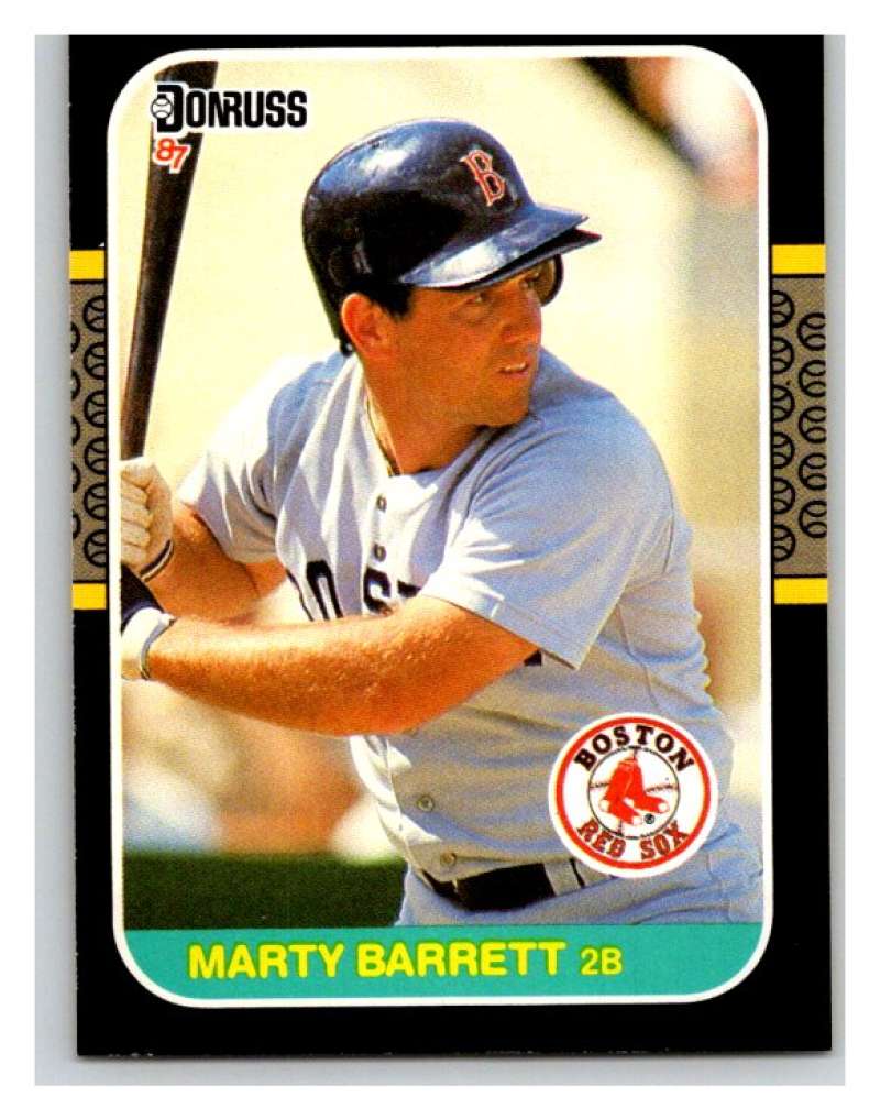 1987 Donruss #523 Marty Barrett Red Sox MLB Mint Baseball Image 1
