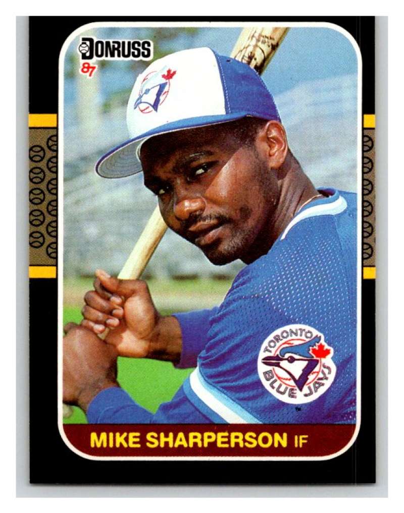 1987 Donruss #565 Mike Sharperson RC Rookie Blue Jays MLB Mint Baseball Image 1