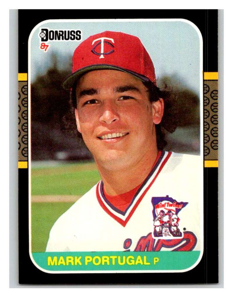 1987 Donruss #566 Mark Portugal RC Rookie Twins MLB Mint Baseball Image 1