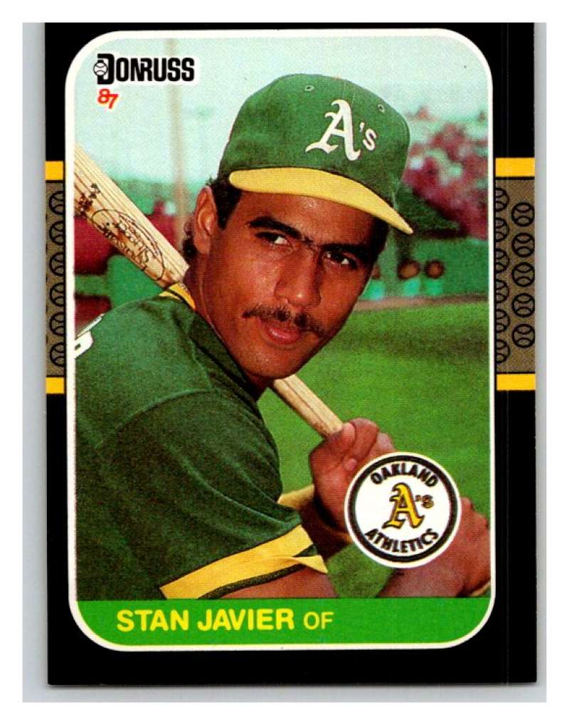 1987 Donruss #590 Stan Javier Athletics MLB Mint Baseball Image 1