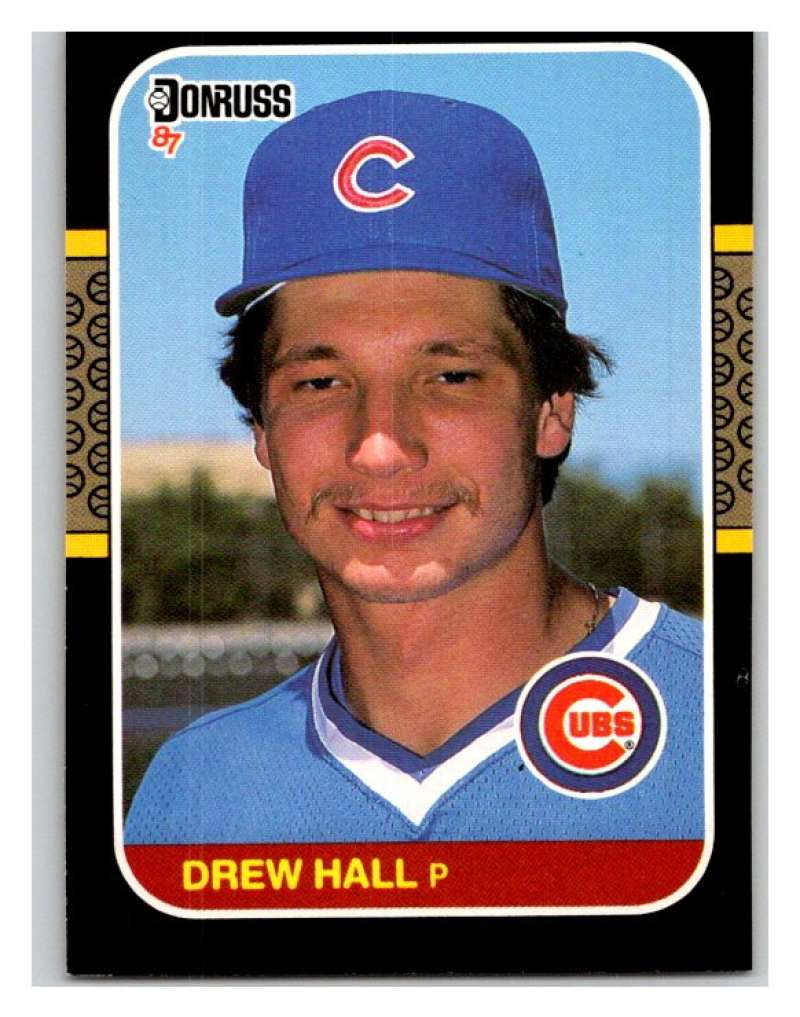 1987 Donruss #594 Drew Hall RC Rookie Cubs MLB Mint Baseball Image 1