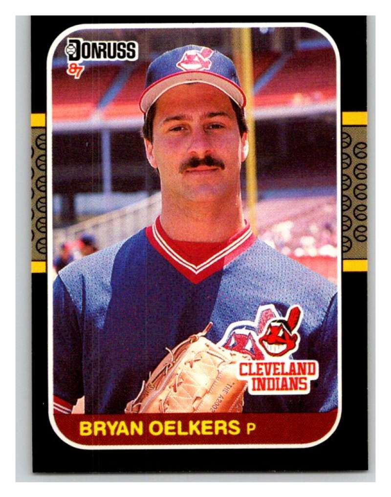 1987 Donruss #596 Bryan Oelkers Indians MLB Mint Baseball Image 1