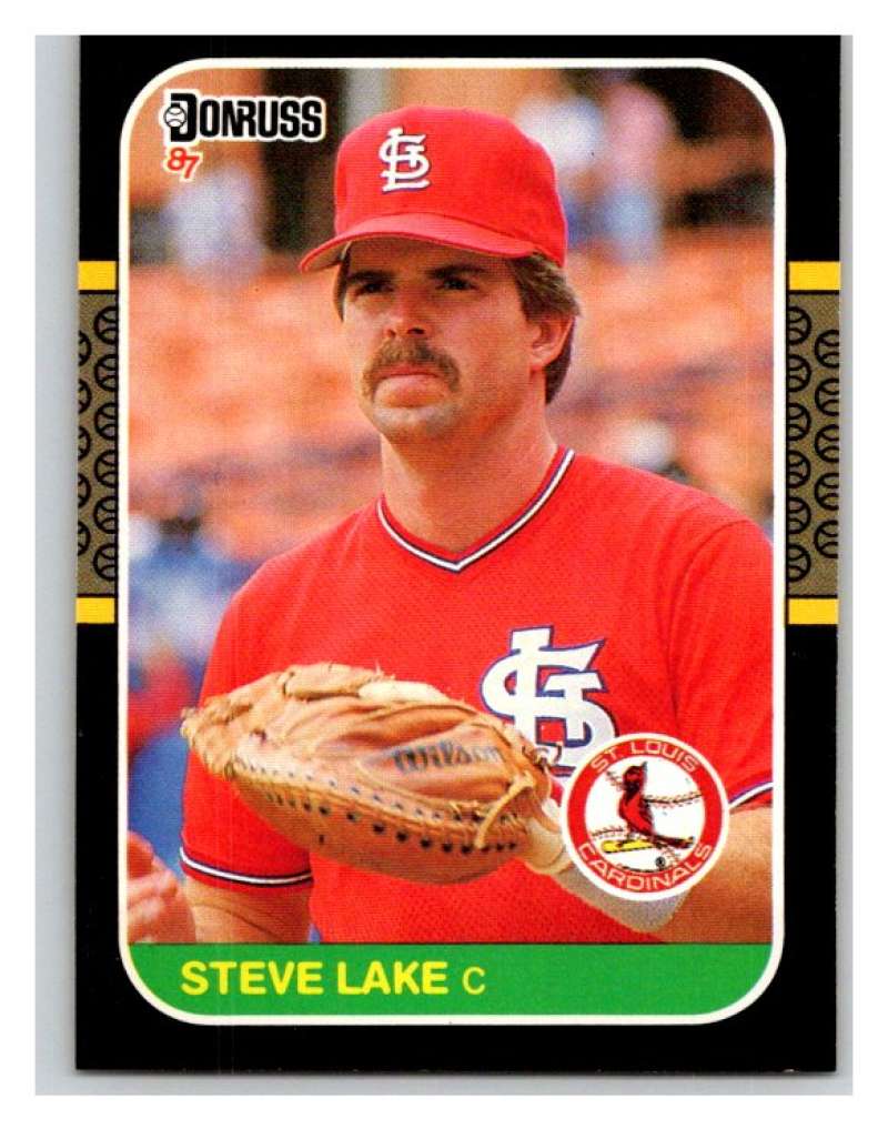 1987 Donruss #604 Steve Lake Cardinals MLB Mint Baseball Image 1