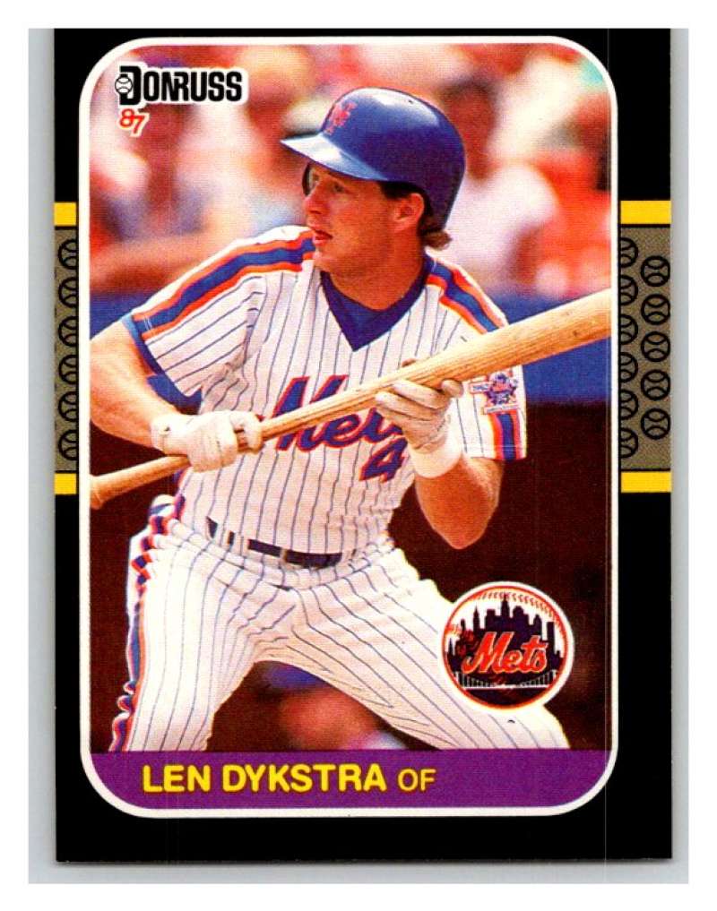 1987 Donruss #611 Lenny Dykstra Mets MLB Mint Baseball Image 1